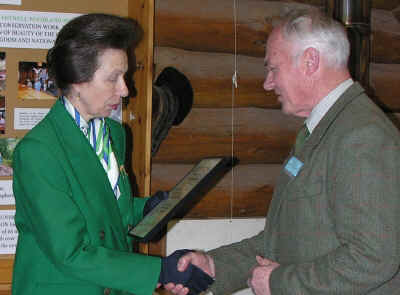 HRH The Princess Royal presents the John Mejor Award to Chairman of the Trustees Mr David  Lyons.