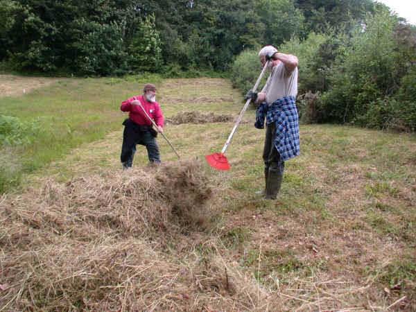 Clearing all cuttings from a newly brushcut strip 4.