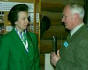 The Princess Royal discusses the work of the Offwell Woodland & Wildlife Trust with Chairman of the Trustees Mr David Lyons.