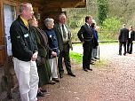 Offwell Woodland & Wildlife Trust Trustees, local Councillors, & MP, waiting for the arrival  of HRH The Princess Royal.