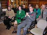 HRH The Princess Royal, her Lady-in-Waiting & the Lord  Lieutenant watch an IT presentation about the work of the Woodland Education Centre.