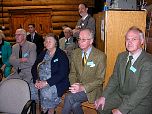 Chairman of the Trustees David Lyons (right) amongst the audience for the Trust's IT presentation.
