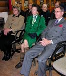 The Princess Royal watches an IT presentation about the work of the Trust, given by Trust Director Stephen Lawson.