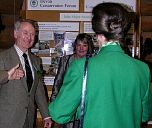 Chairman of Devon Conservation Forum Mr Phillip Ward-Green & President of Unison, Devon Ms Maureen Elsom are presented to HRH The Princess Royal.