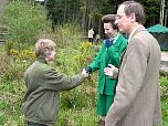 Offwell Woodland & Wildlife Trust Education Officer Dr Barbara Corker is presented to HRH The Princess Royal.