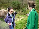 Head Teacher of a local school Mrs Caroline Bond is presented to HRH The Princess Royal.