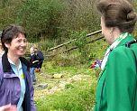 Head Teacher of a local school Mrs Caroline Bond is presented to HRH The Princess Royal.