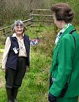 Member of Offwell Environment Link Mrs Jean Turner is  presented to HRH The Princess Royal.