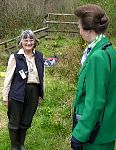 Member of Offwell Environment Link Mrs Jean Turner is  presented to HRH The Princess Royal.