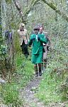 HRH The Princess Royal is escorted through the Cenre's Alder/Willow Carr