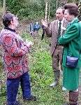 Offwell Environment Link member Mrs Gillian Dunkley discusses ecological surveys with HRH The Princess Royal.