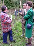 Offwell Environment Link member Mrs Gillian Dunkley discusses ecological surveys with HRH The Princess Royal.