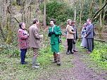 Offwell Environment Link member Mrs Gillian Dunkley discusses ecological surveys with HRH The Princess Royal.