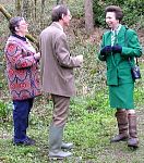 Offwell Environment Link member Mrs Gillian Dunkley discusses ecological surveys with HRH The Princess Royal.