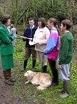 The Johnston family discuss dormouse surveys undertaken at the Centre with HRH The Princess Royal.