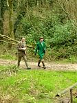 The Princess Royal is escorted towards the Wet Woodland by Trust Director Stephen Lawson.