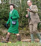 Trust Director Stephen Lawson explains to The Princess Royal how the creation of specific habitat types within the Centre encourages animals such as glow worms to live there.