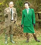 Trust Director Stephen Lawson explains to The Princess Royal about the heathland management programme being undertaken at the Woodland Education Centre.