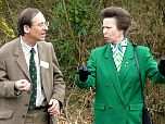 Trust Director Stephen Lawson explains to The Princess Royal about the heathland management programme being undertaken at the Woodland Education Centre.