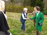 'A' Level teacher Dr Wendy Graham is presented to HRH The Princess Royal.