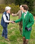 'A' Level teacher Dr Wendy Graham is presented to HRH The Princess Royal.