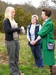 'A' Level student from Axe Valley Community College discusses her plant survey work on the Trust's heathland with HRH The Princess Royal.
