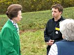 'A' Level student from Axe Valley Community College discusses survey work with HRH The Princess Royal.