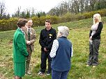 'A' Level students Axe Valley Community College discusses their survey work on the Trust's heathland with HRH The Princess Royal.