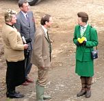 HRH The Princess Royal in conversation just before her departure.