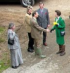 HRH The Princess Royal & the Lord Lieutenant shortly before their departure.